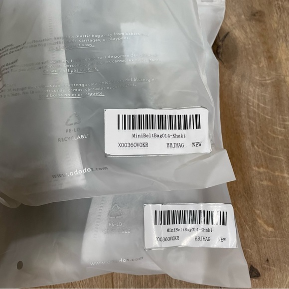 Lot of 2 ODODOS Unisex Mini crossbody Belt Bag in Khaki - Picture 4 of 10